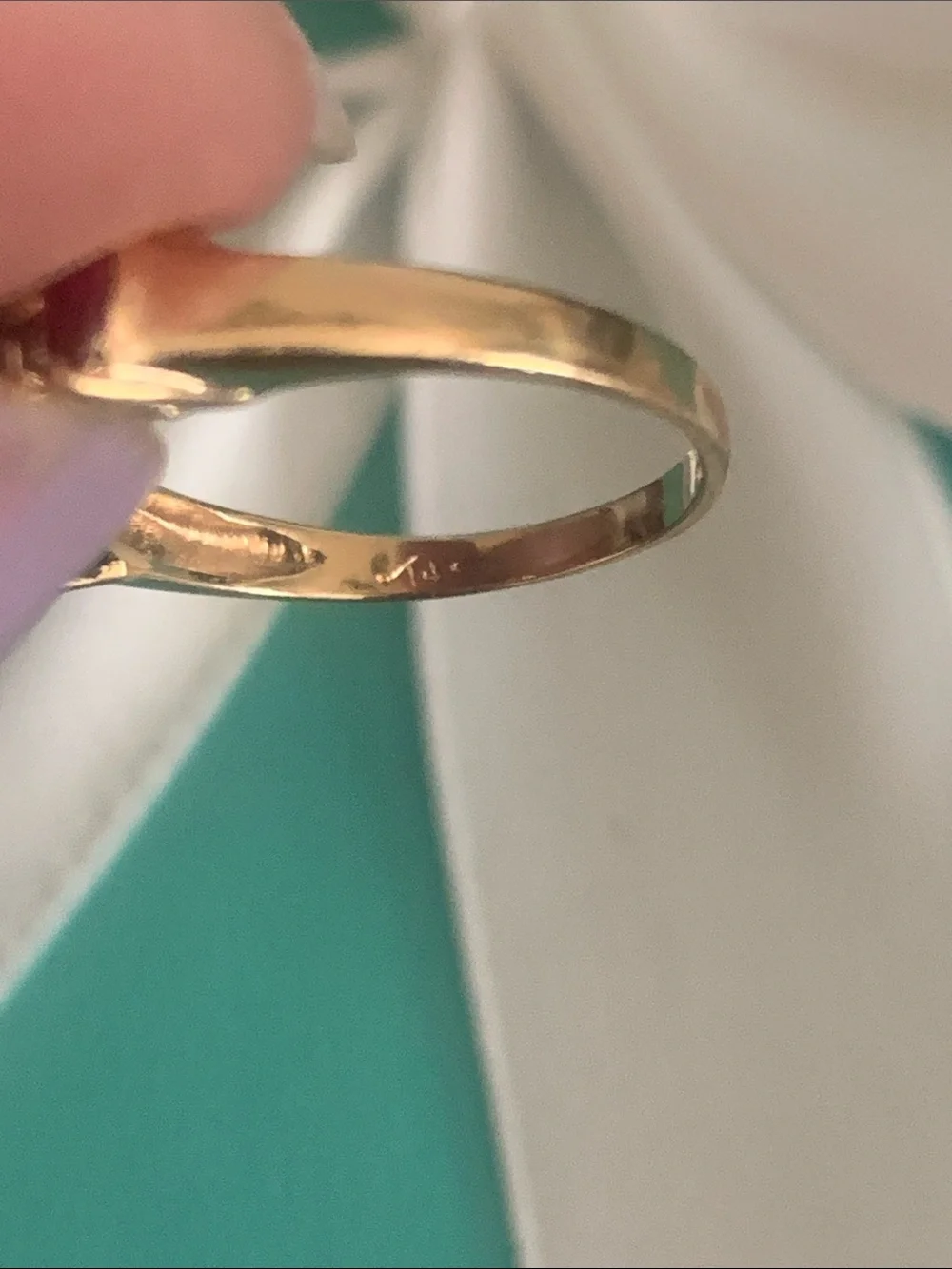 Vintage solid gold ruby and Diamond band